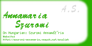 annamaria szuromi business card
